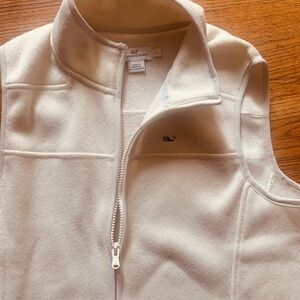 Vineyard Vines Cream Fleece Vest